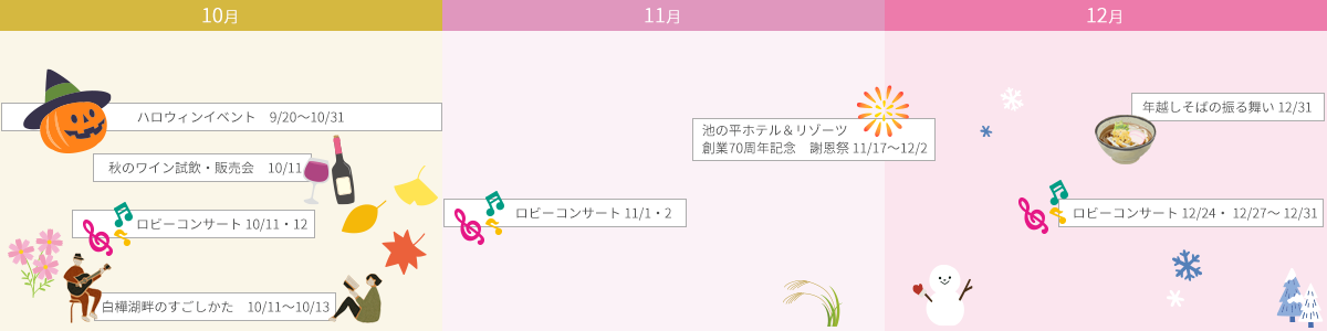 10月～12月 カレンダー