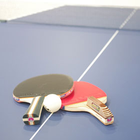 卓球、ゲームコーナーの様子