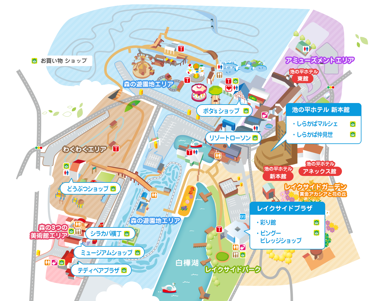 白樺湖 周辺マップ